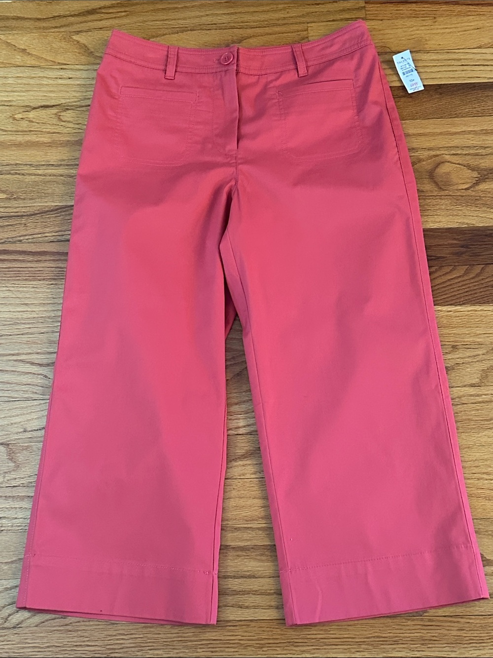 NWT Talbots Coral Wide Crop Pants Sz 10P - Picture 4 of 8